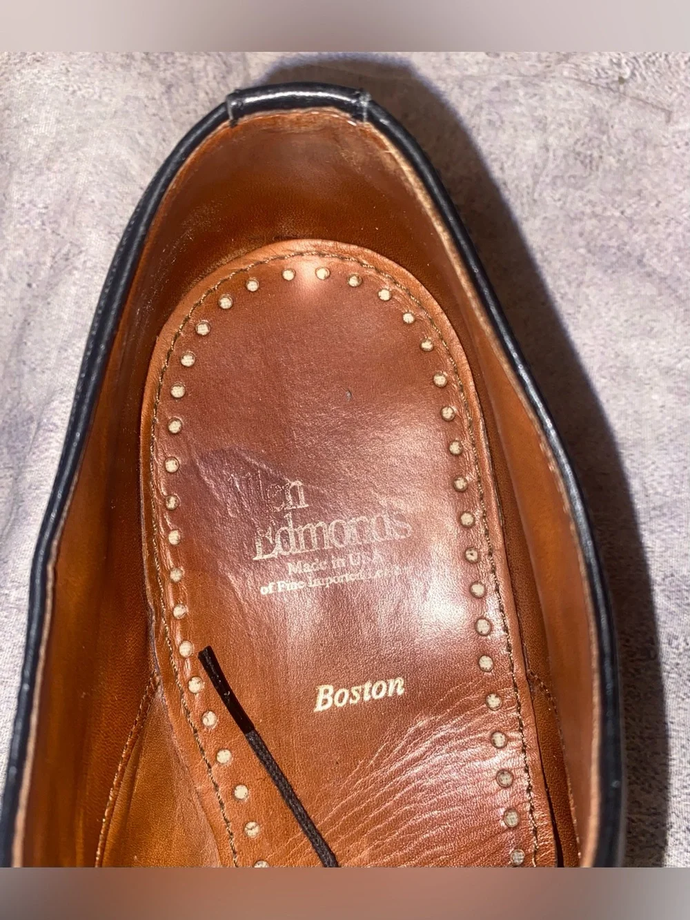 RECRAFTED Allen Edmonds Charleston Derby Blucher Lace Up Apron Toe 9.5 E USA